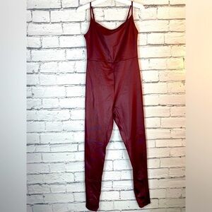 Wild Fable Sleeveless Tank Liquid Body Suit Burgundy size Small Bodysuit Onesie